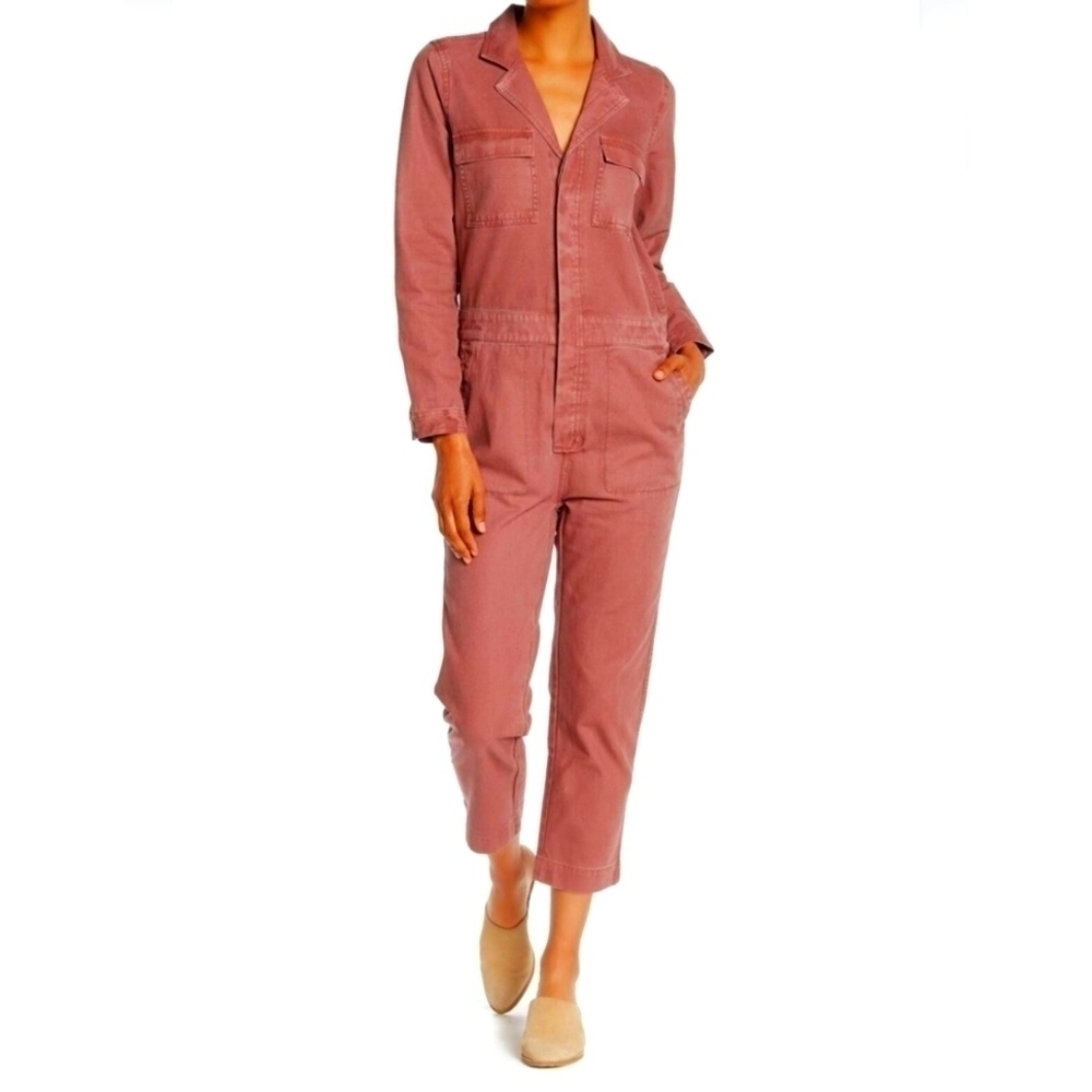 Madewell Rose Garment-Dyed Denim Slim Coverall Jumpsuit S